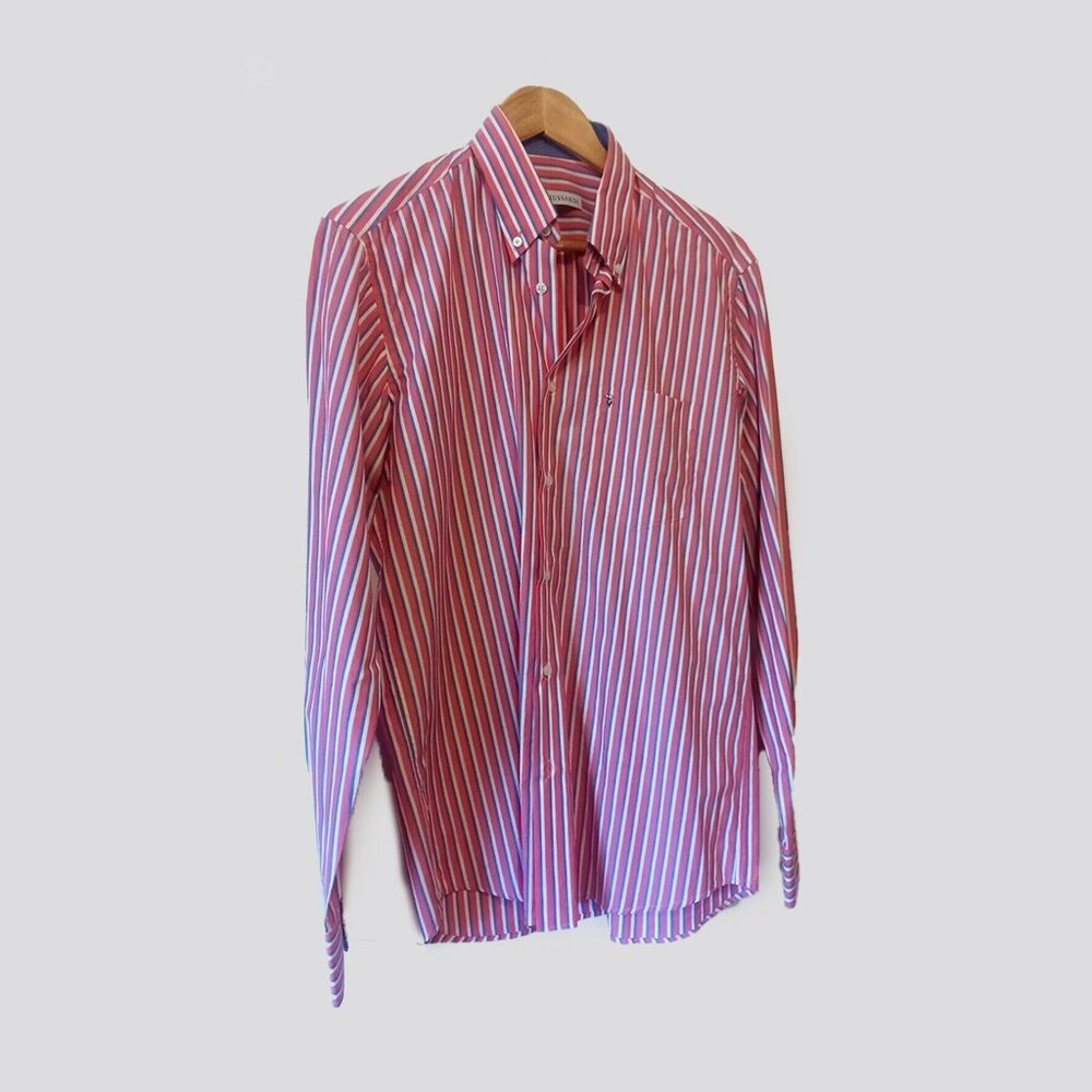 TRU TRUSSARDI - Pink stripe shirt - Sz. M - 16